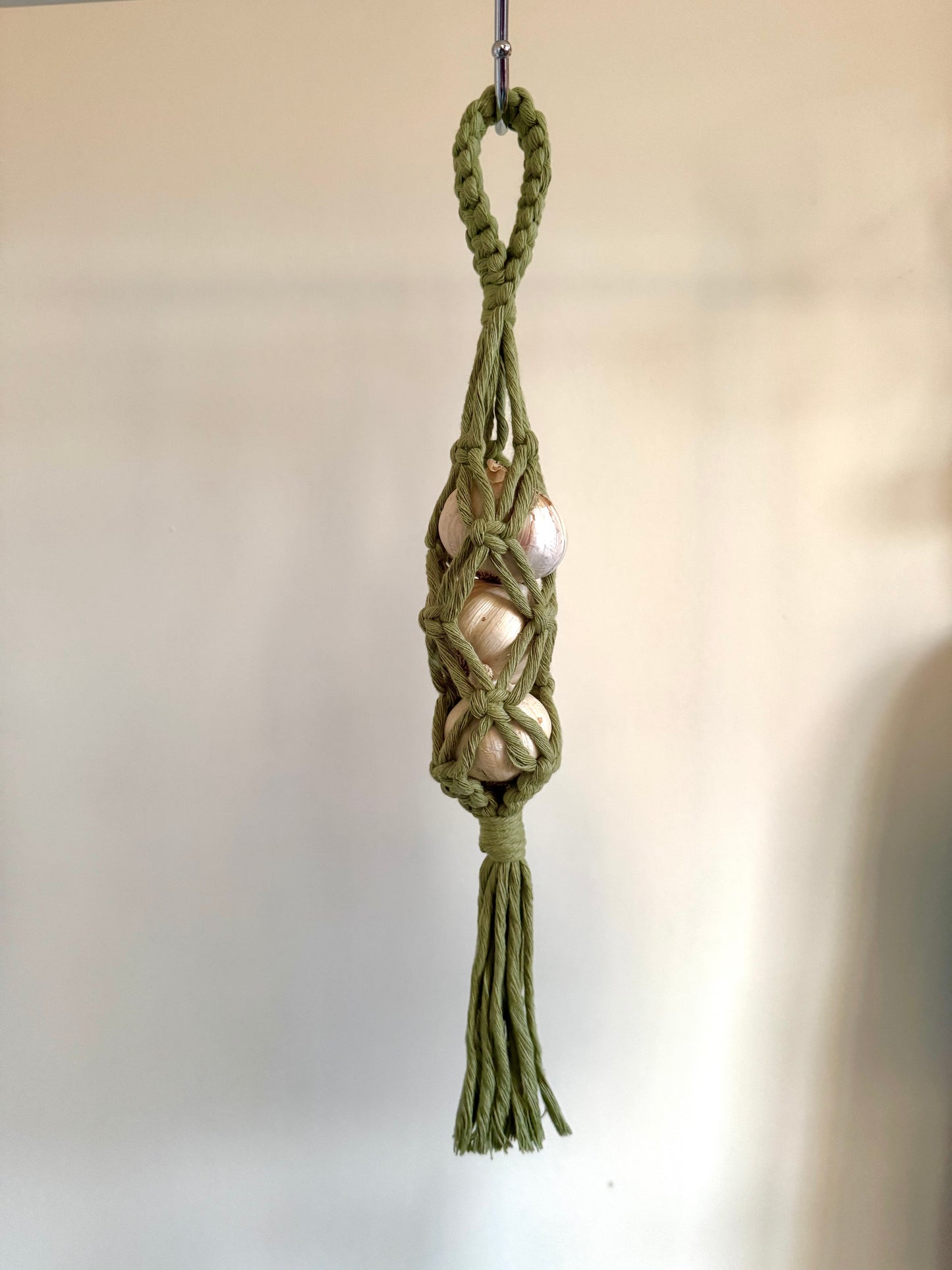 Macrame Fruit and Vegetable Hanger | Handmade Cotton Produce Bag | Boho Kitchen Storage