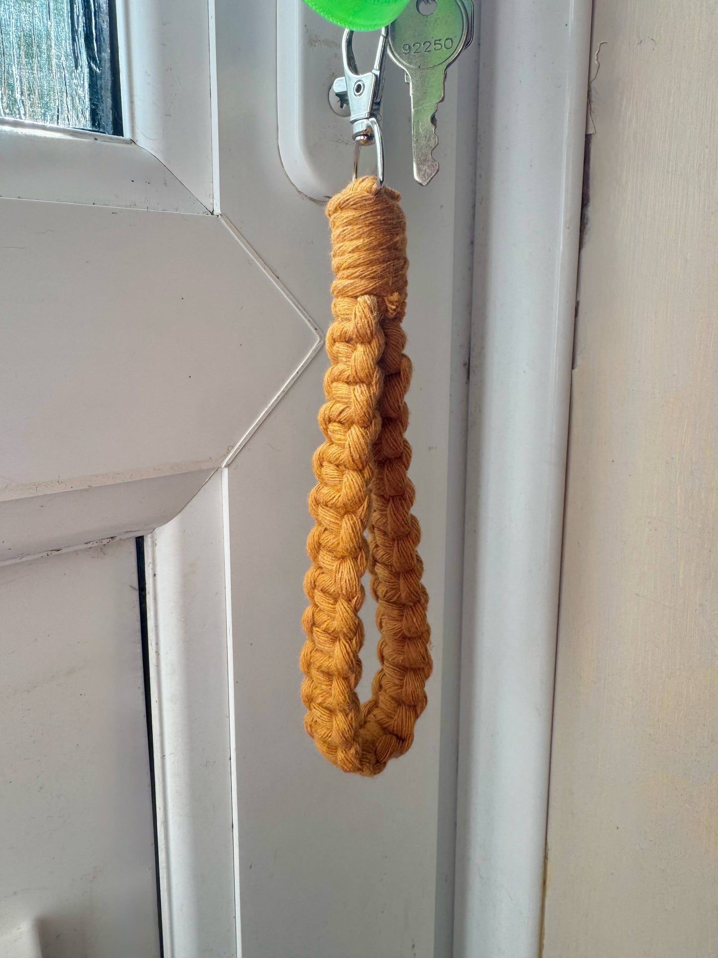 Macrame Wristlet Keychain | Boho Key Loop Bag Charm