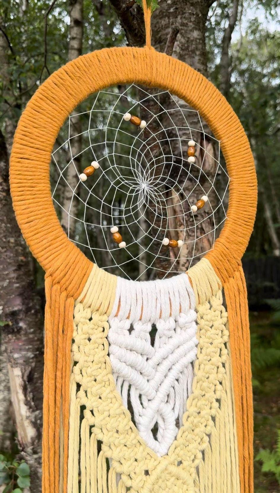 Large Macrame Dreamcatcher | Handmade Boho Wall Hanging