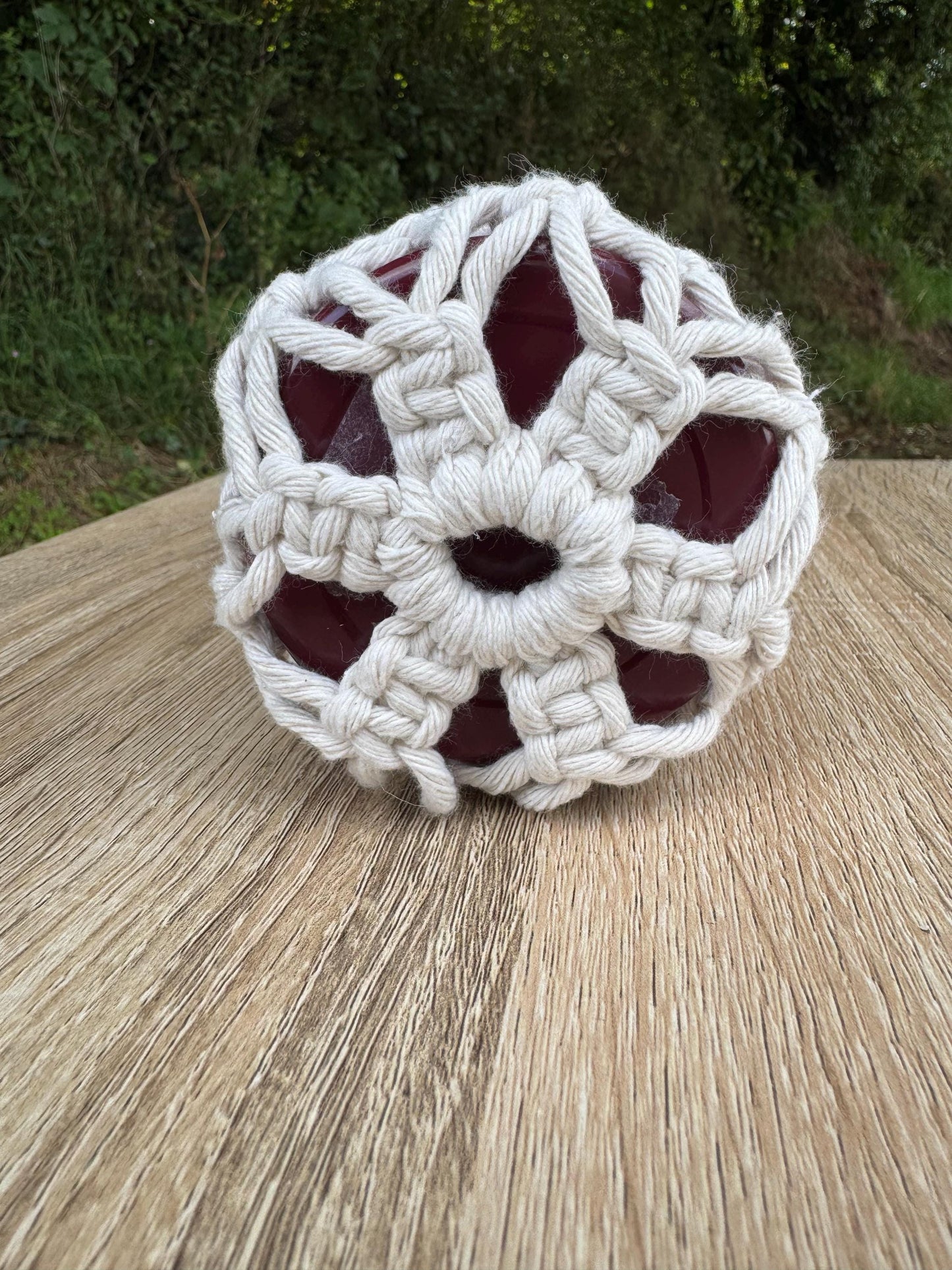 Macrame Water Bottle Holder | Floral Flask Carrier with Detachable Strap