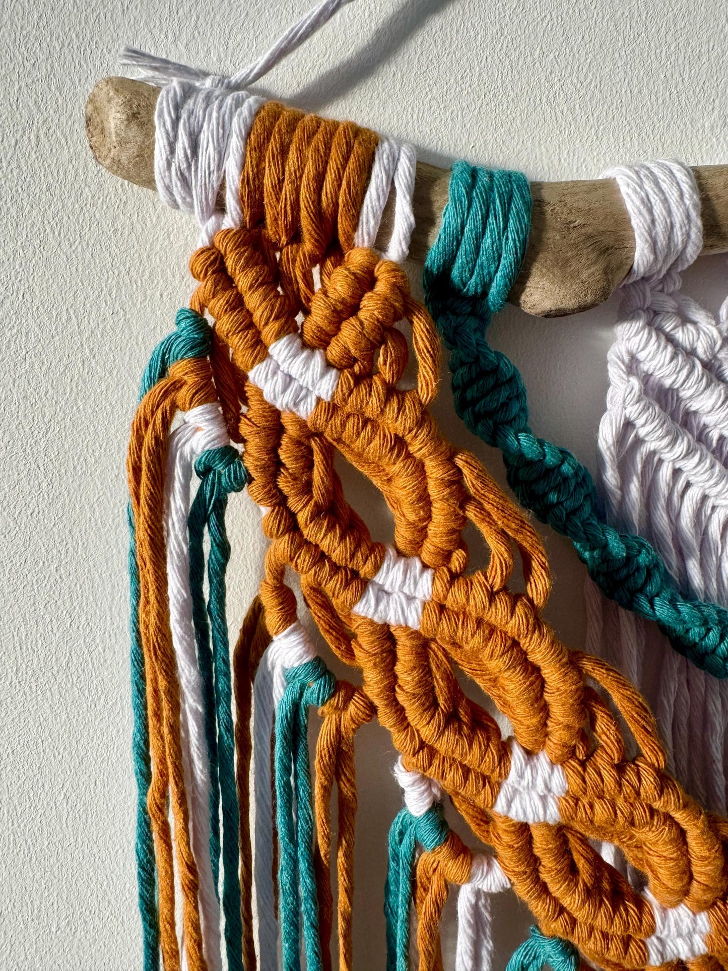 Boho Macrame Wall Hanging | Rustic Beachy Driftwood Tapestry