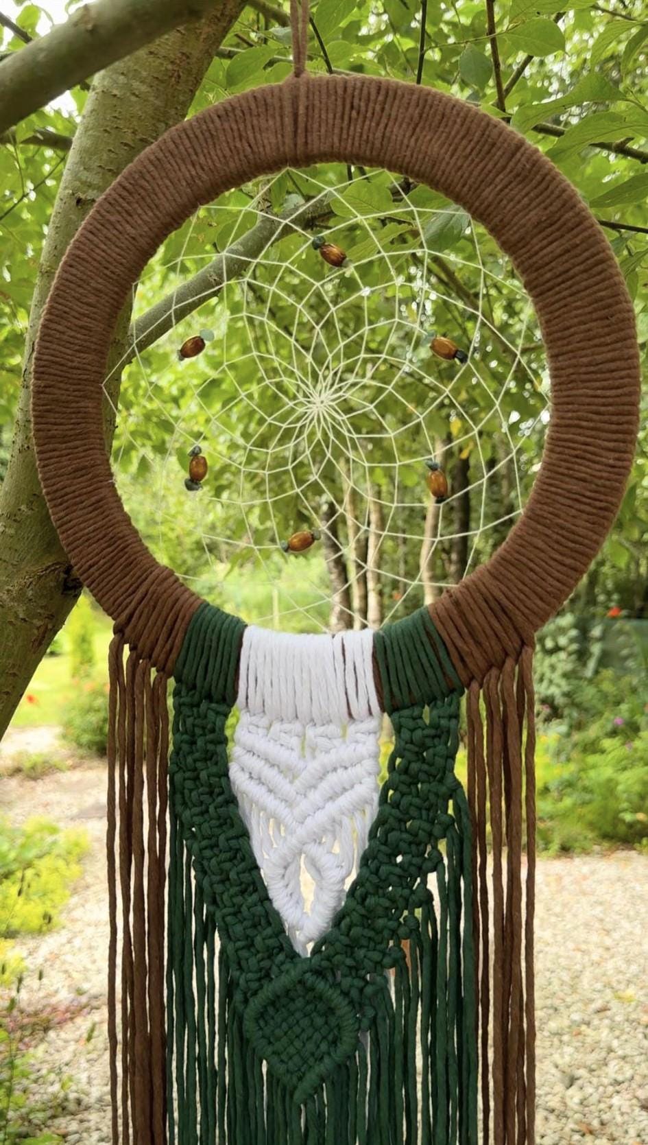 Large Macrame Dreamcatcher | Handmade Boho Wall Hanging