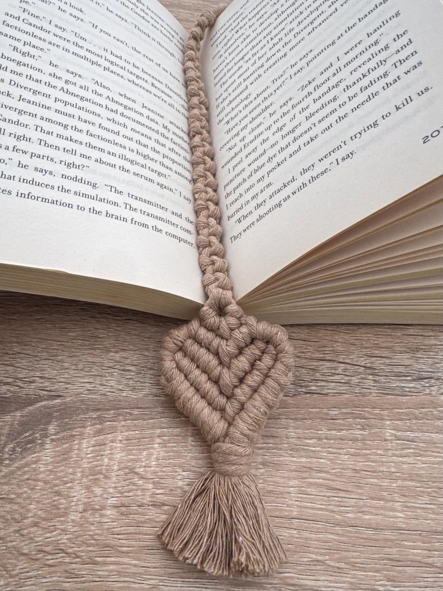 Macrame Heart Bookmark | Ready-to-Post Studio Sample | Handmade Page Marker | Valentine's Day Gift