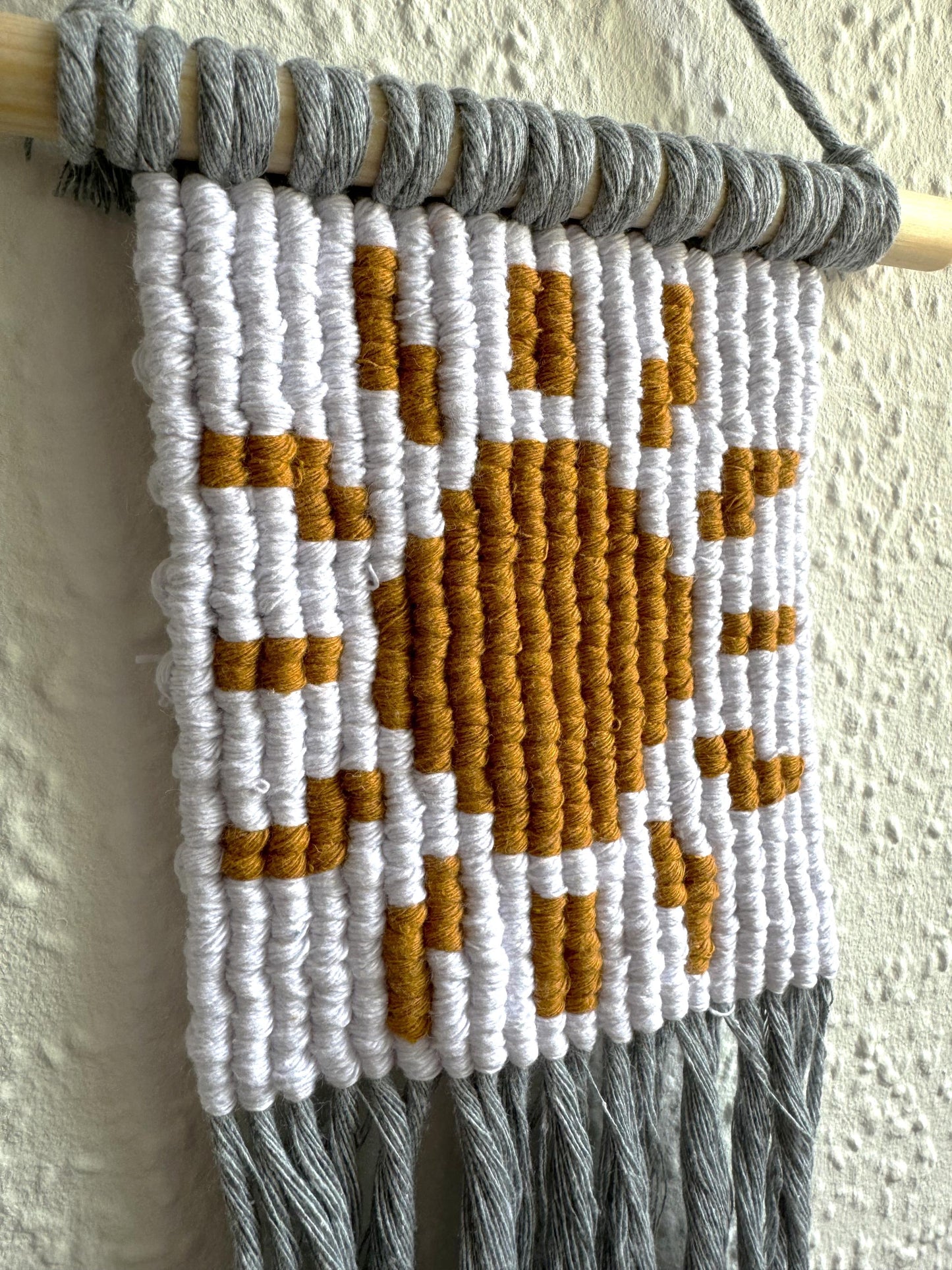 Sun Pixel Macrame Wall Hanging | Handcrafted Celestial Tapestry | Custom Boho Home Decor