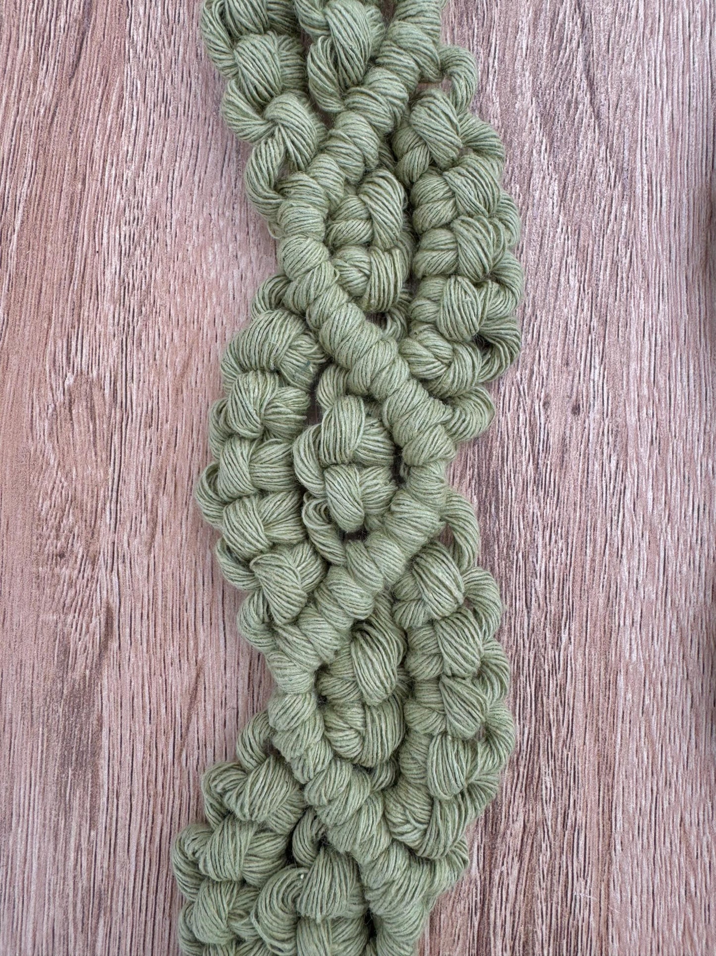 Green Macrame Tea Towel Holder | Ready-to-Post Studio Sample |  Boho Kitchen Decor