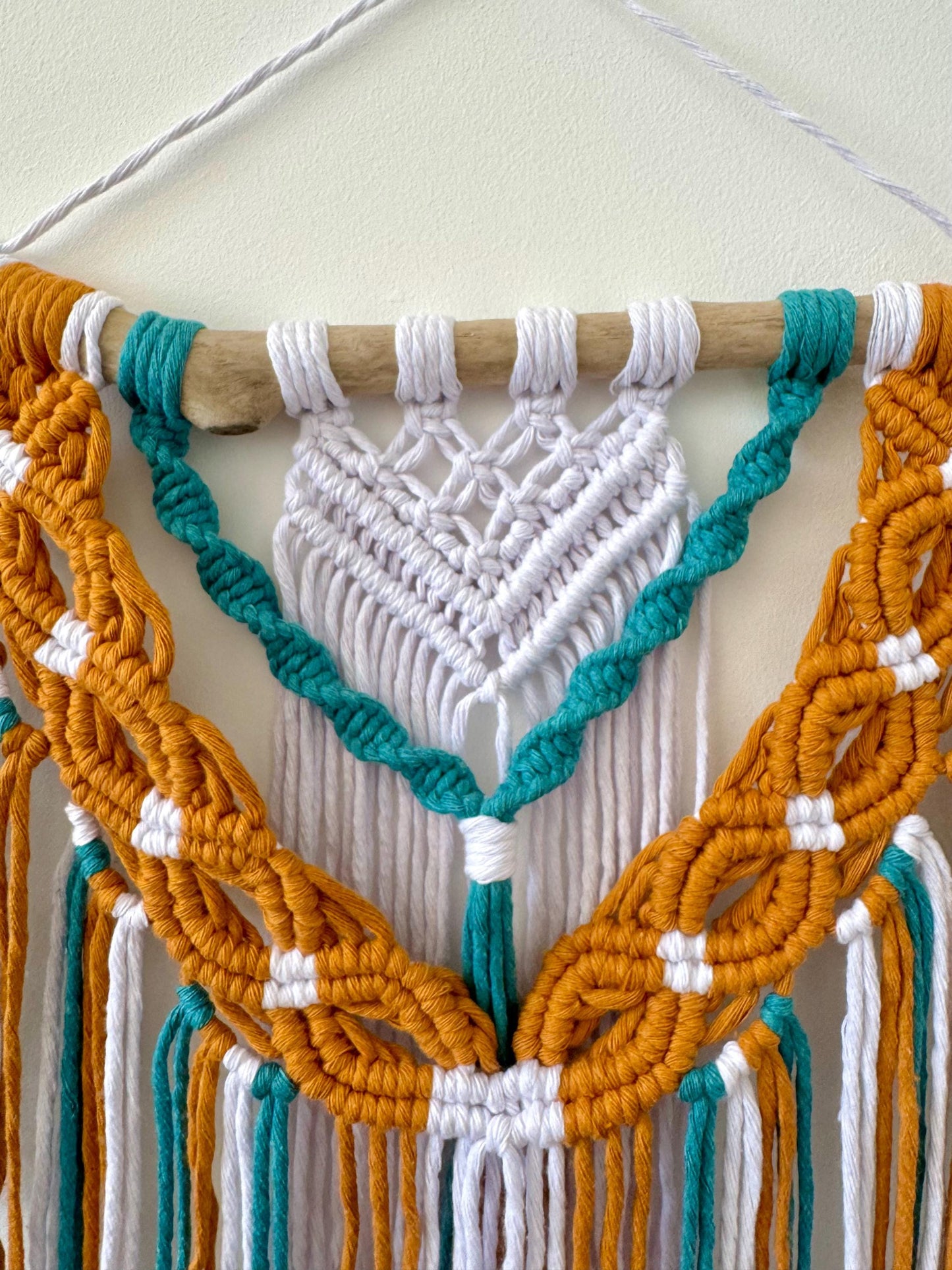 Boho Macrame Wall Hanging | Rustic Beachy Driftwood Tapestry