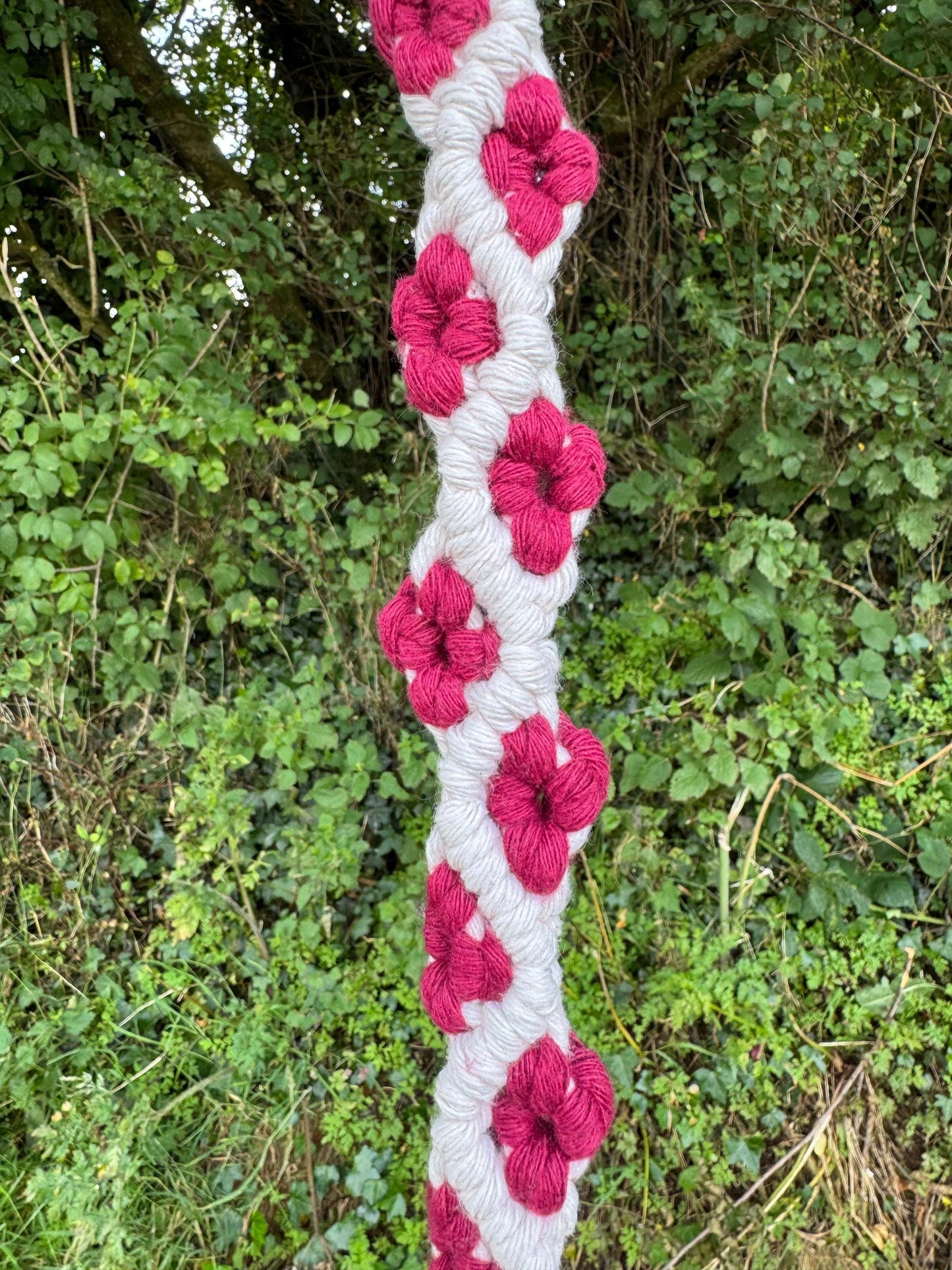 Floral Macrame Crossbody Strap | Ready-to-Post Studio Sample | Handmade Boho Small Bag Accessory