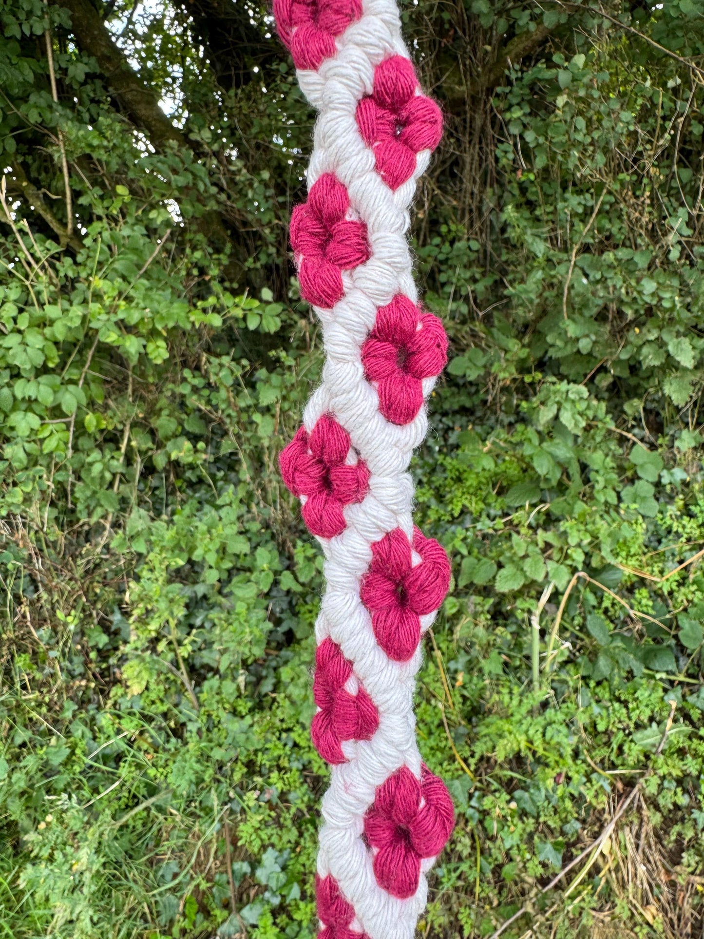 Floral Macrame Crossbody Strap | Handmade Boho Small Bag Accessory