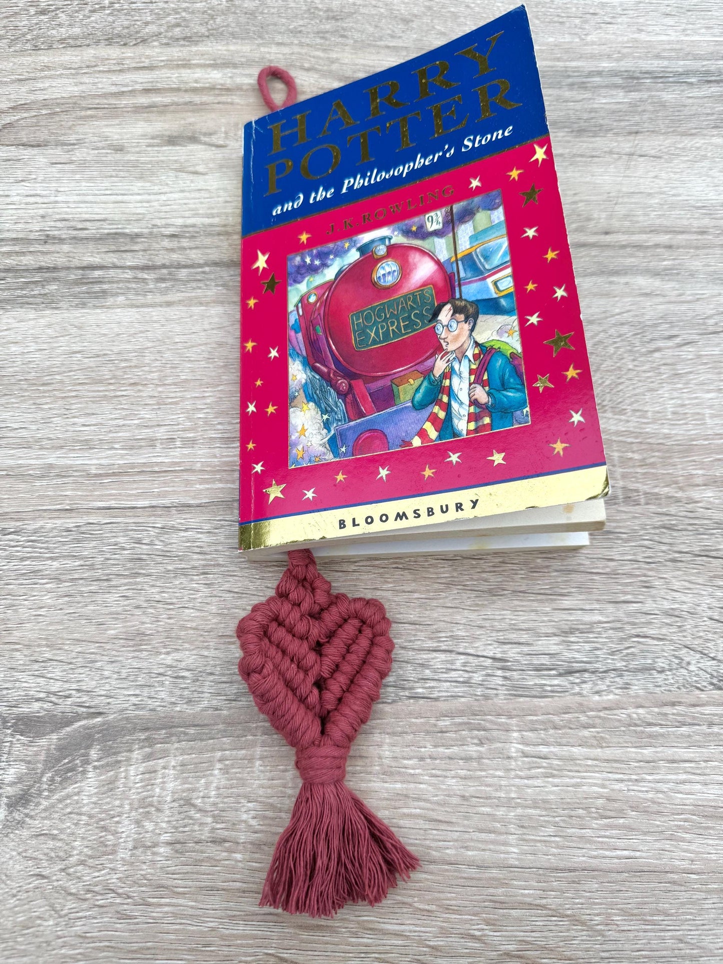 Macrame Heart Bookmark | Ready-to-Post Studio Sample | Handmade Page Marker | Valentine's Day Gift