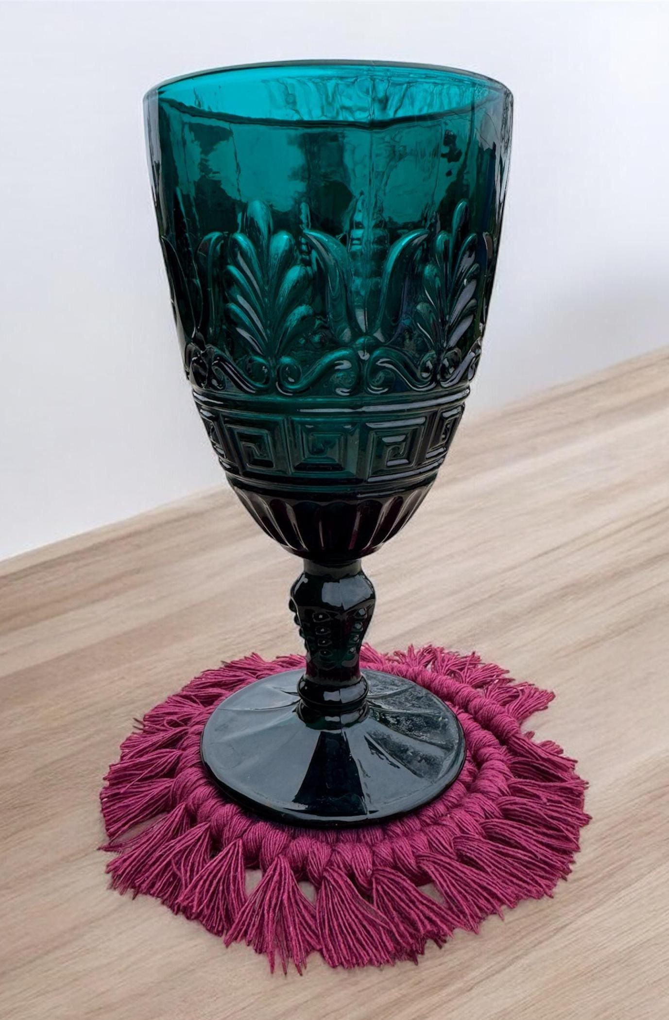 Handmade Macrame Coaster | Boho Cotton Mug Rug | 20 Colours Available