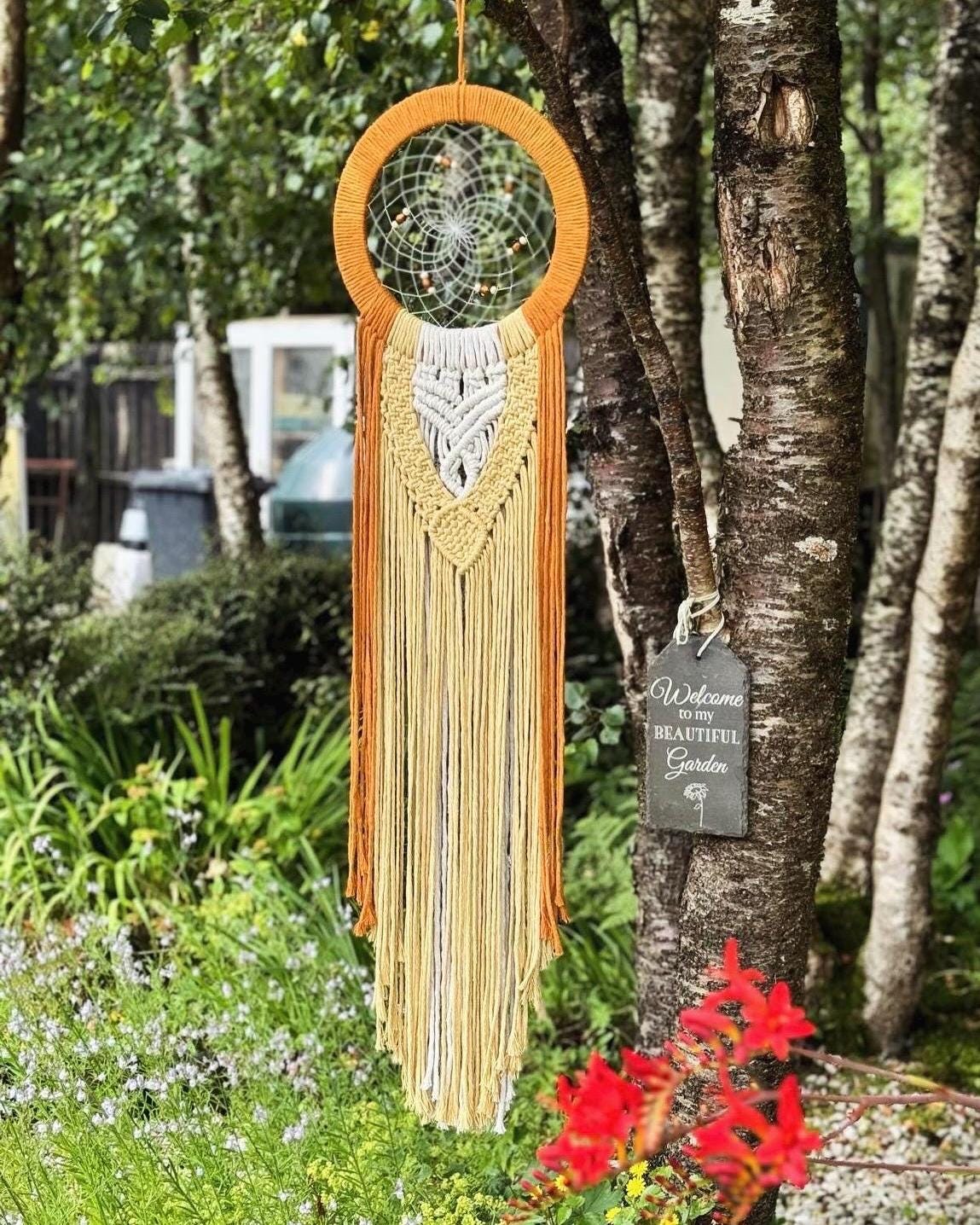 Large Macrame Dreamcatcher | Handmade Boho Wall Hanging