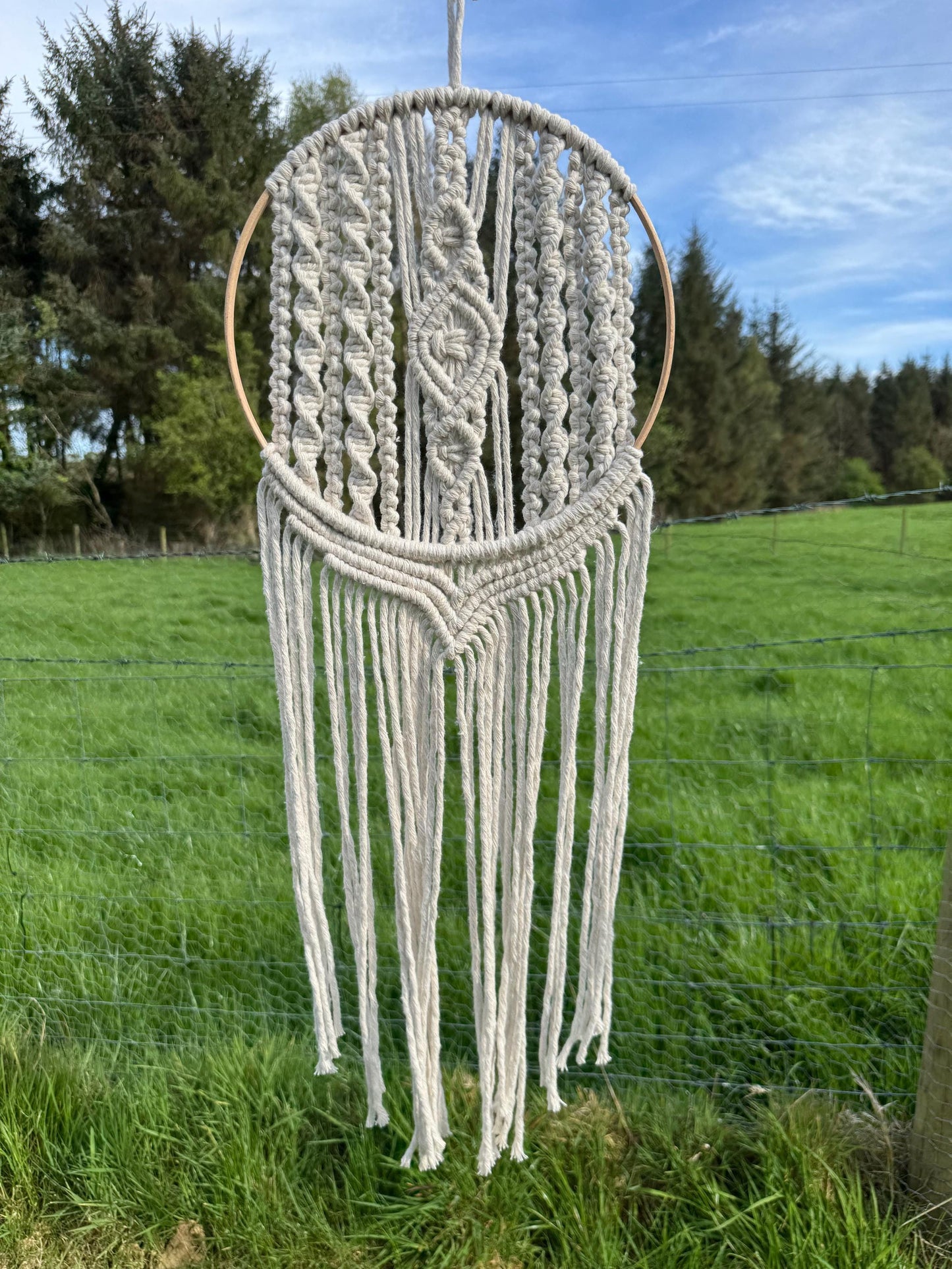 Handmade Macrame Dreamcatcher | Ready-to-Post Studio Sample |  Boho Wedding Arch Wall Hanging