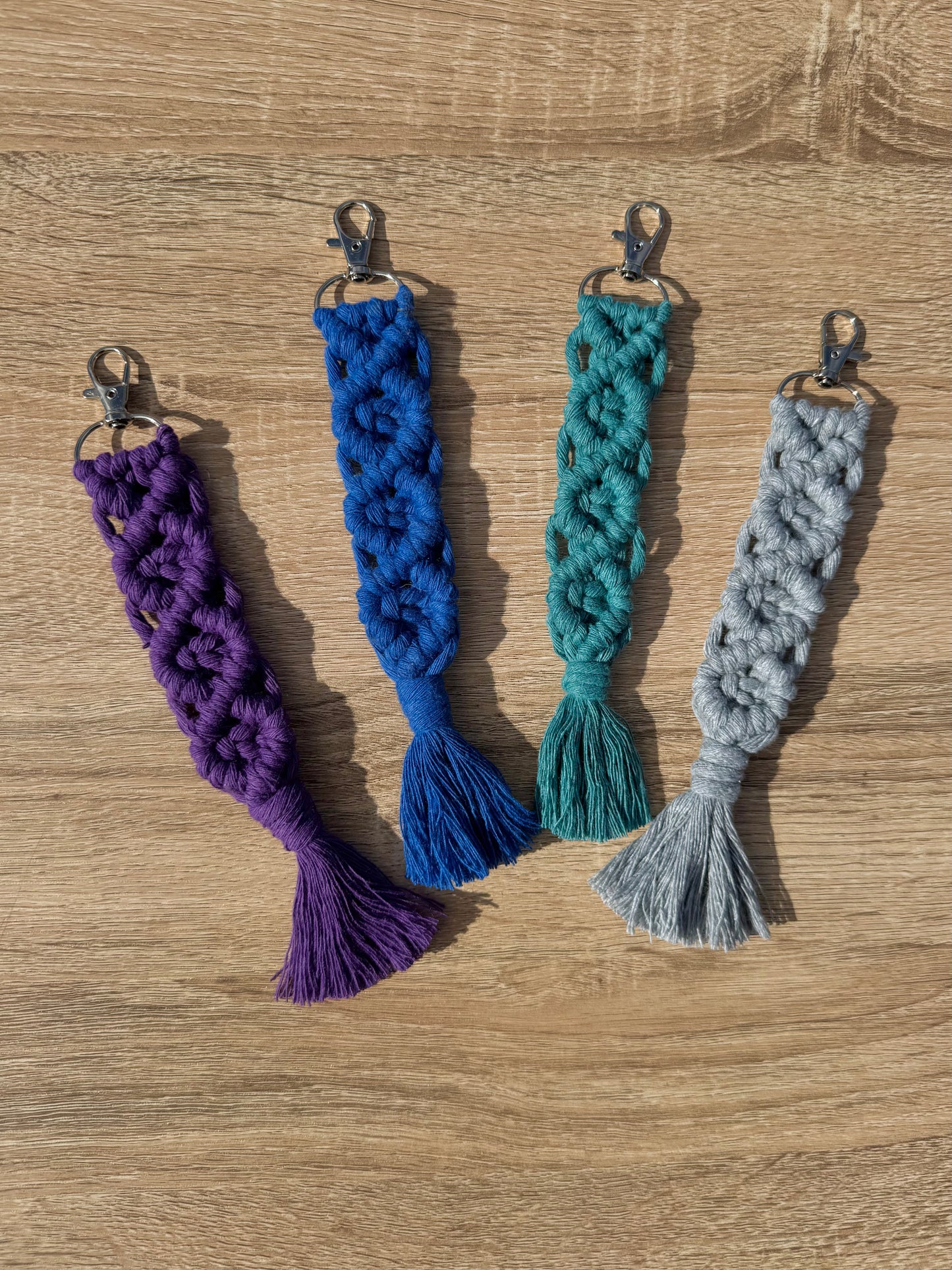 Macrame Keyring | Custom Knotted Boho Bag Charm