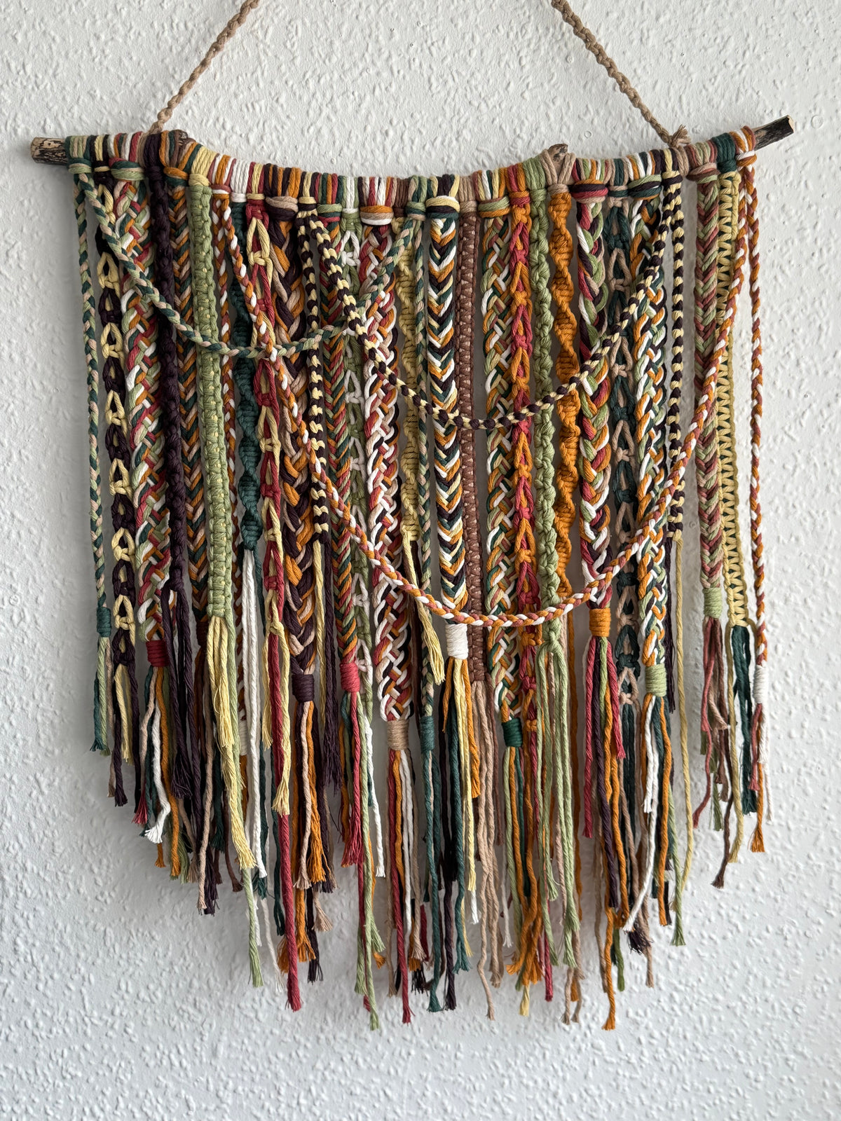 Colourful Macrame Wall Hanging | Handmade Boho Fibre Art | Textured Wall Decor | Unique Textile Art